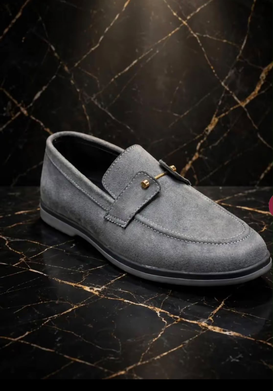 GREY SUADE LORO PIANA